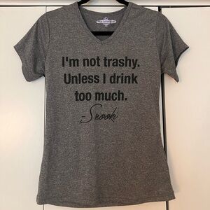 Women's Gray Graphic V-Neck Snooki Tee